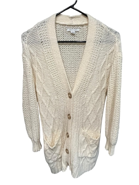 American Eagle Outfitters Sweaters - American Eagle Outfitters Cream Wool Blend Oversized Cardigan Sweater- Small